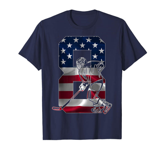 NUMBER 8 YEARS ICE HOCKEY 8TH BIRTHDAY T-Shirt