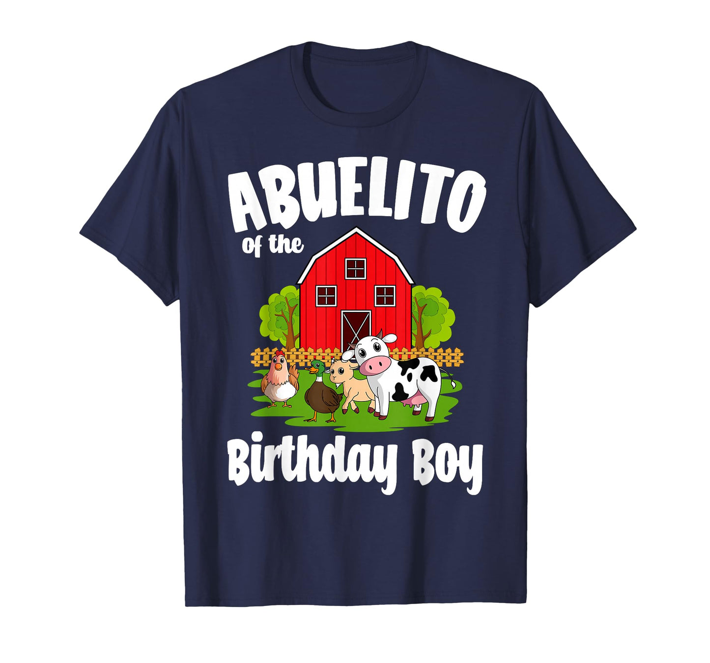 Abuelito Of The Birthday Boy Farm Animal Bday Party T-Shirt