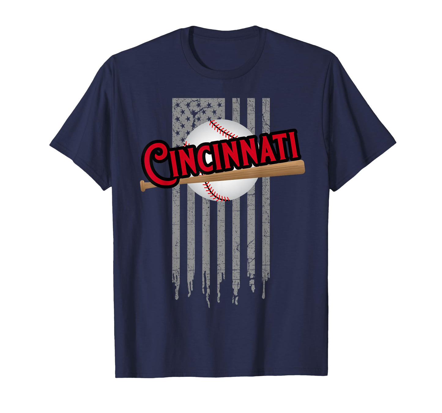Cincinnati OH USA Flag The Queens Chip City Basic Cincy T-Shirt