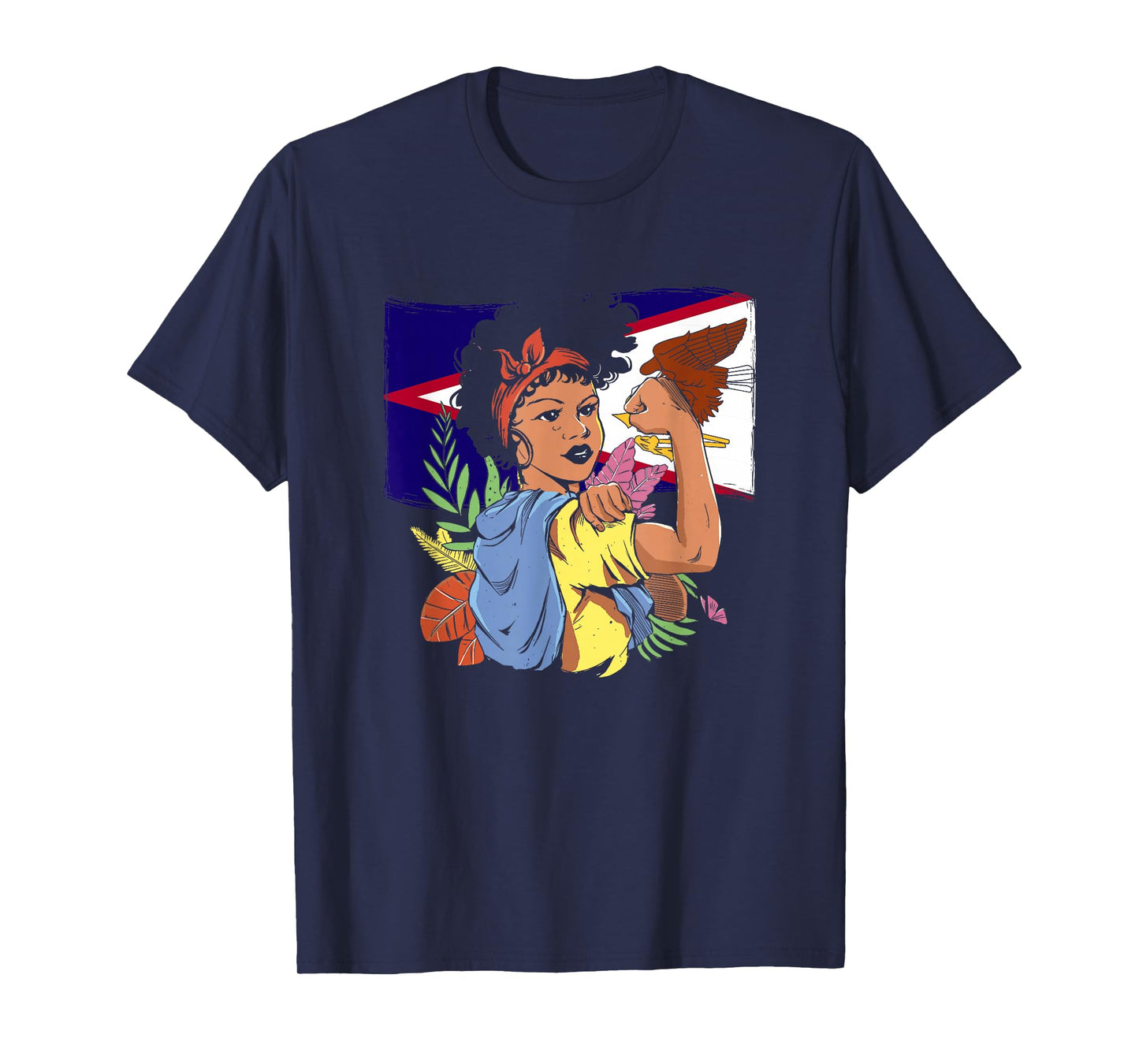 American Samoa Girl - Samoa Flag Pride Roots American Samoan T-Shirt