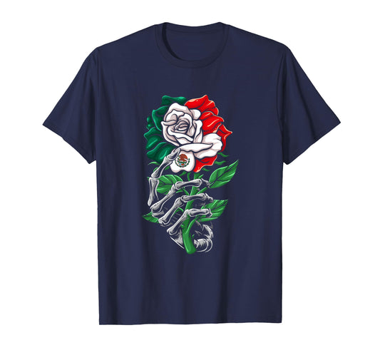 Mexico Gift Rose Tijuana Mexican Hispanic Pride Poncho T-Shirt