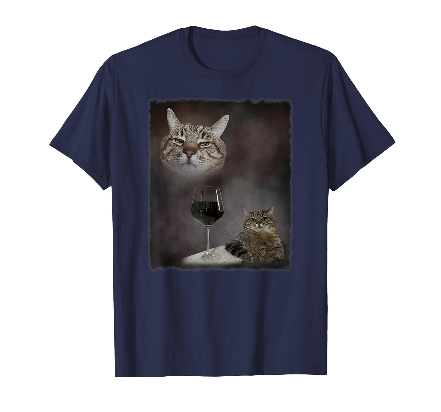 Funny Vintage Wine Cat Animal Meme 90s Sarcastic Retro Gift T-Shirt for Men Women
