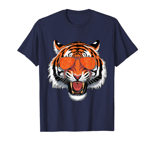 Cool Growling Bengal Tiger with Sunglasses T-Shirt