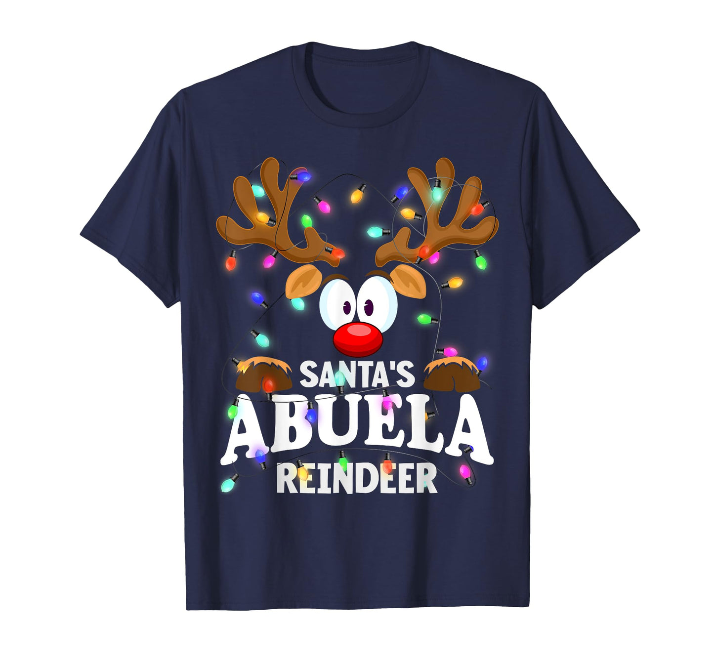 Christmas Men Women Santa's Abuela Reindeer T-Shirt