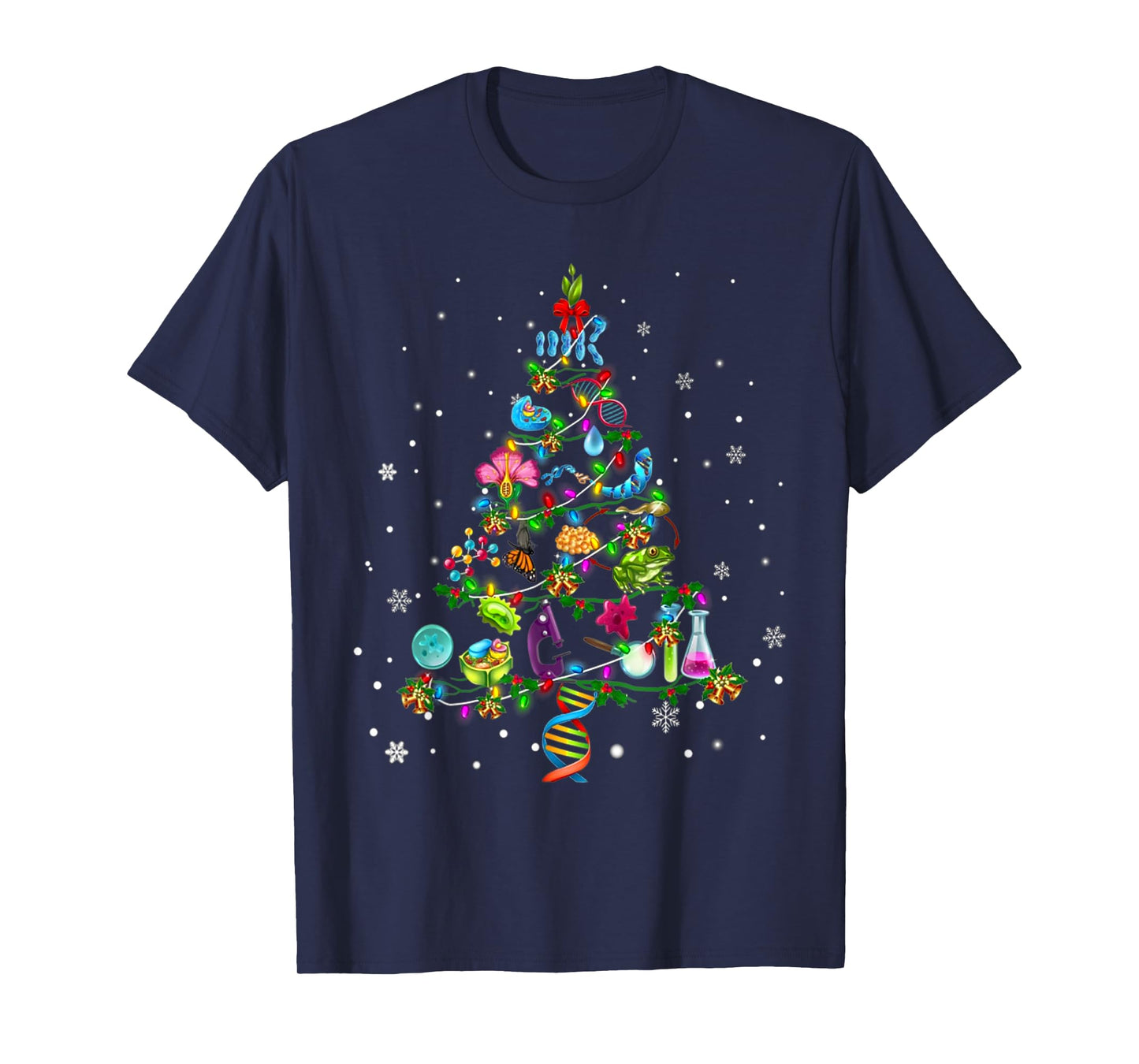 Cute Biology Christmas Tree Gift Decoration Xmas Tree T-Shirt
