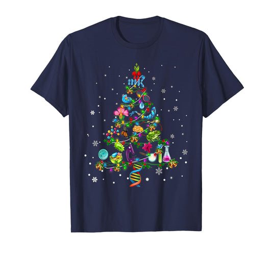 Cute Biology Christmas Tree Gift Decoration Xmas Tree T-Shirt
