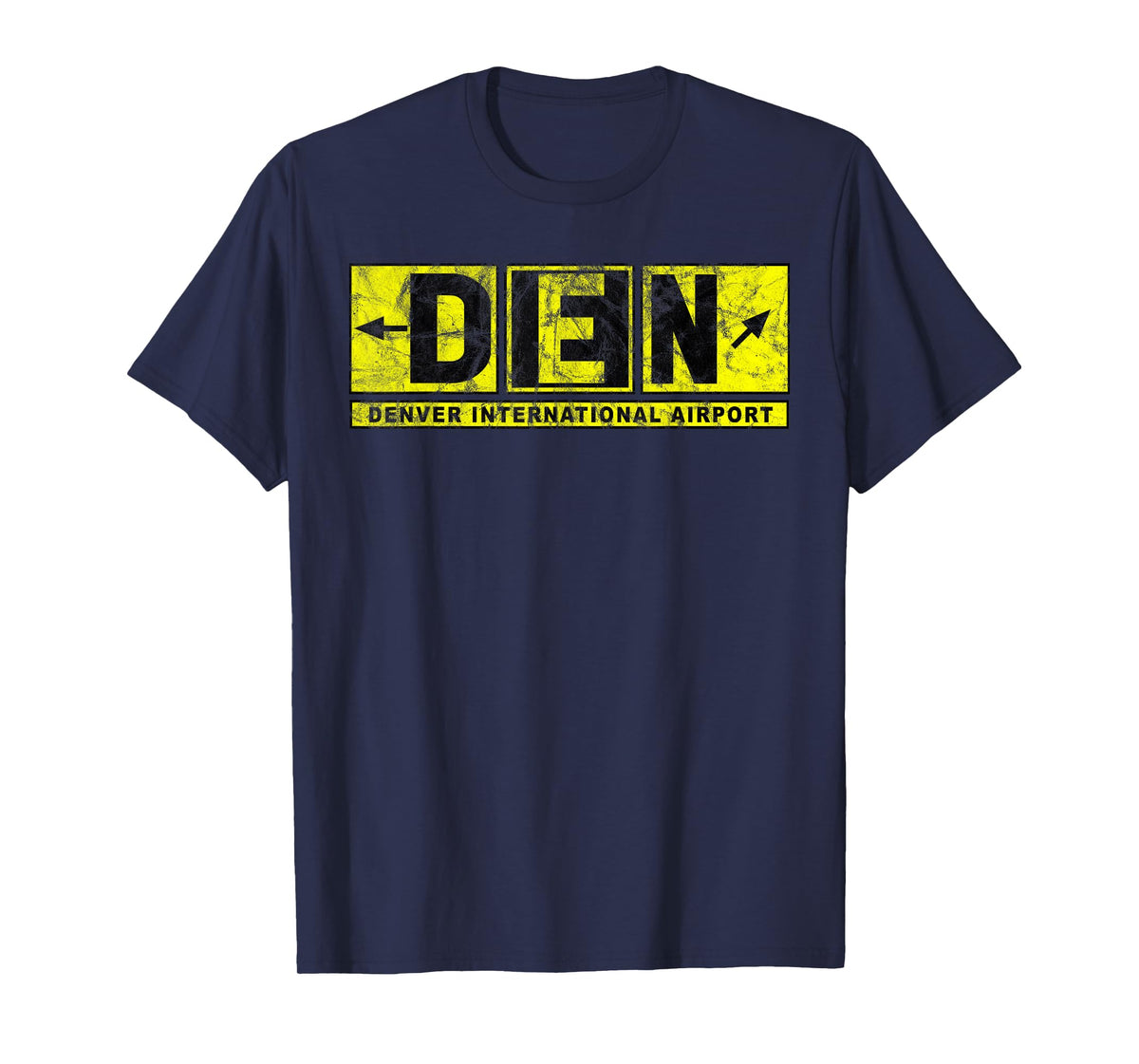 DEN Denver International Airport Taxiway Sign Pilot Vintage T-Shirt
