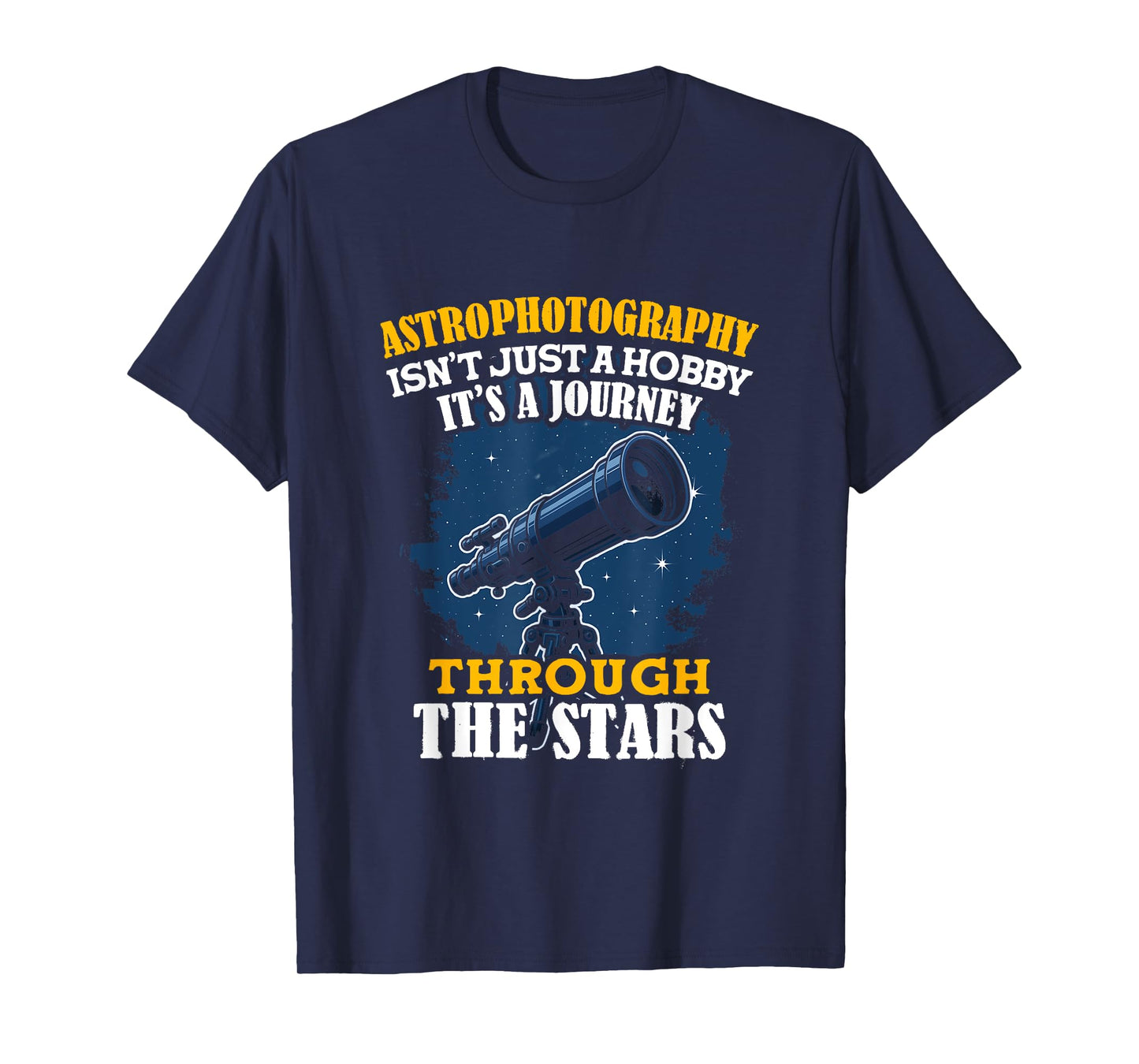 Astrophotography Journey Through Stars Telescope T-Shirt