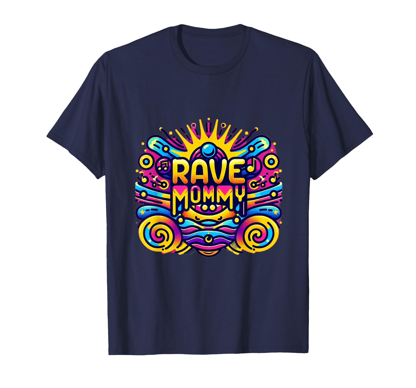 Retro Rave Mommy EDM Festival Gear women's Graphic Print T-Shirt