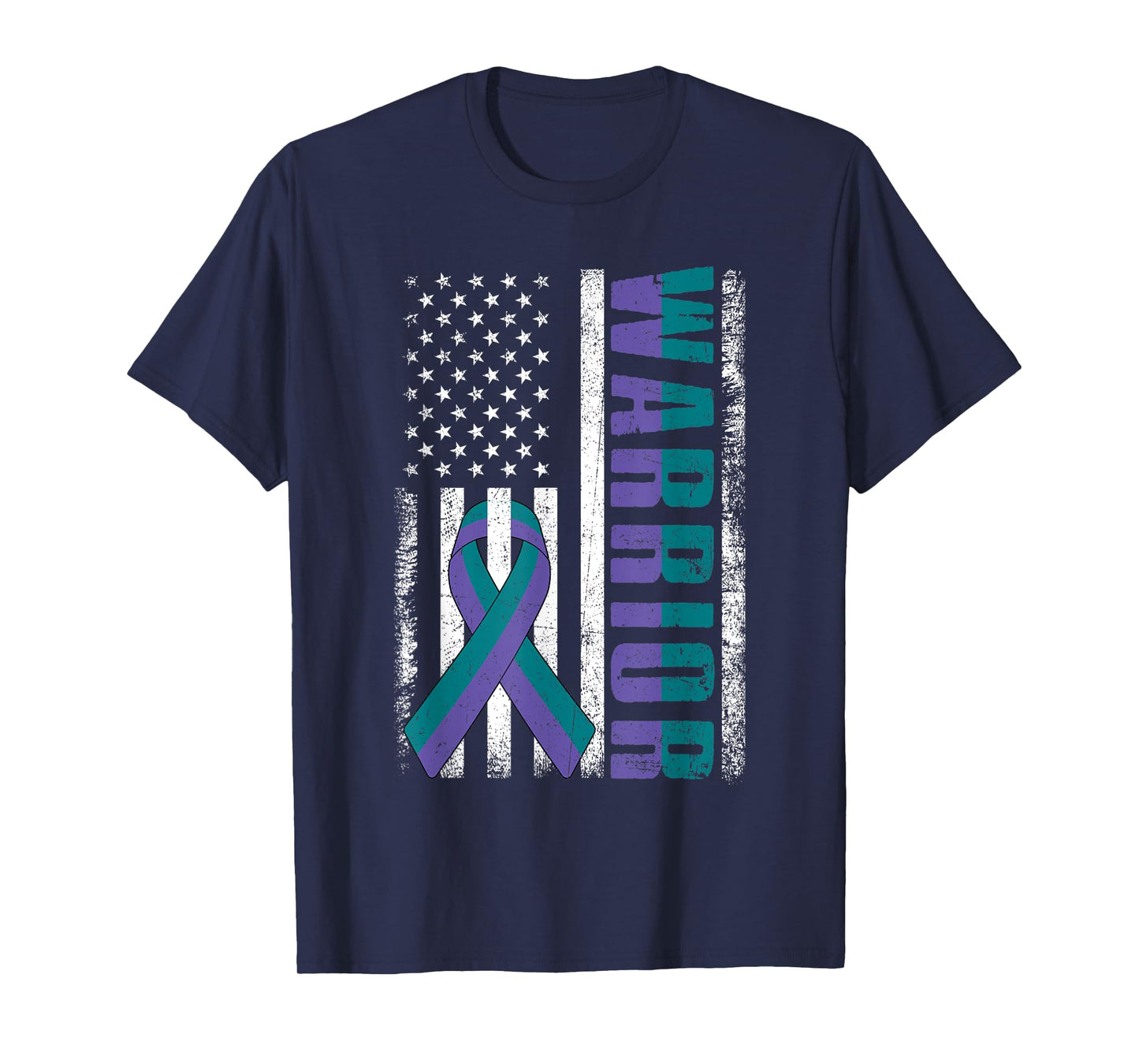 Anal Cancer Awareness Day Warrior American Flag T-Shirt for Women Men