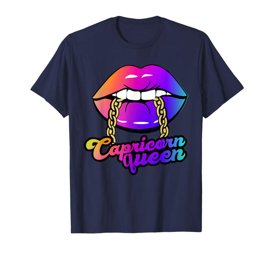 LezBCoffee Capricorn Queen Women's Black T-Shirt