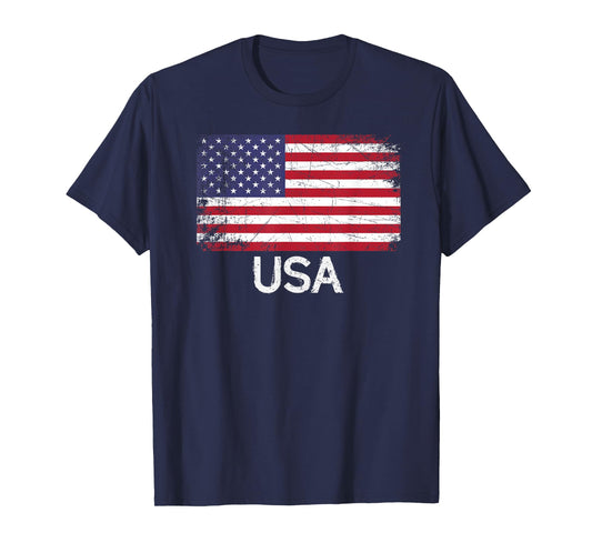 American Flag | Vintage Made in USA United States Gift T-Shirt