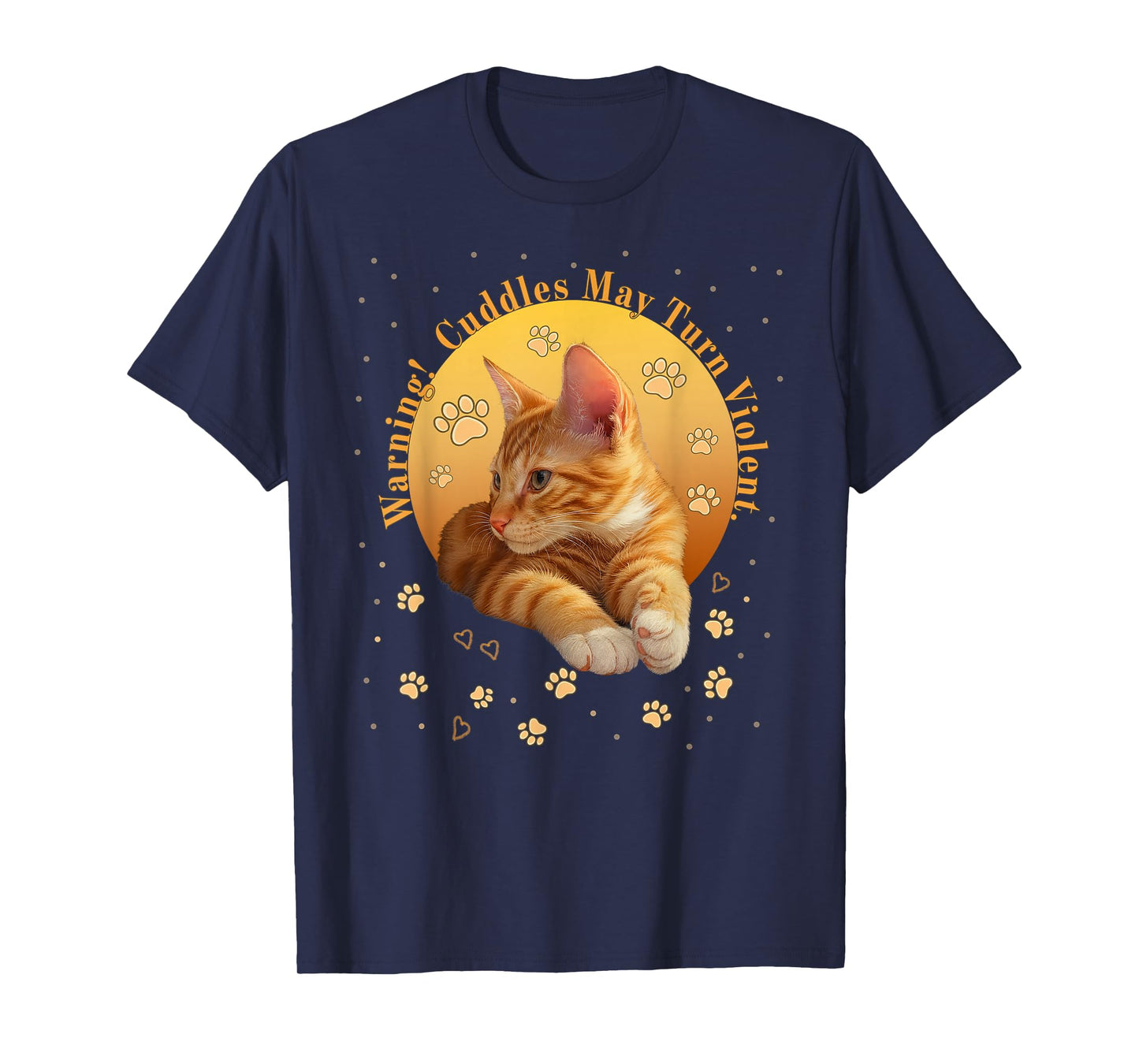 Orange Tabby Ginger Kitten Cat Lovers Mom Dad Gift T-Shirt