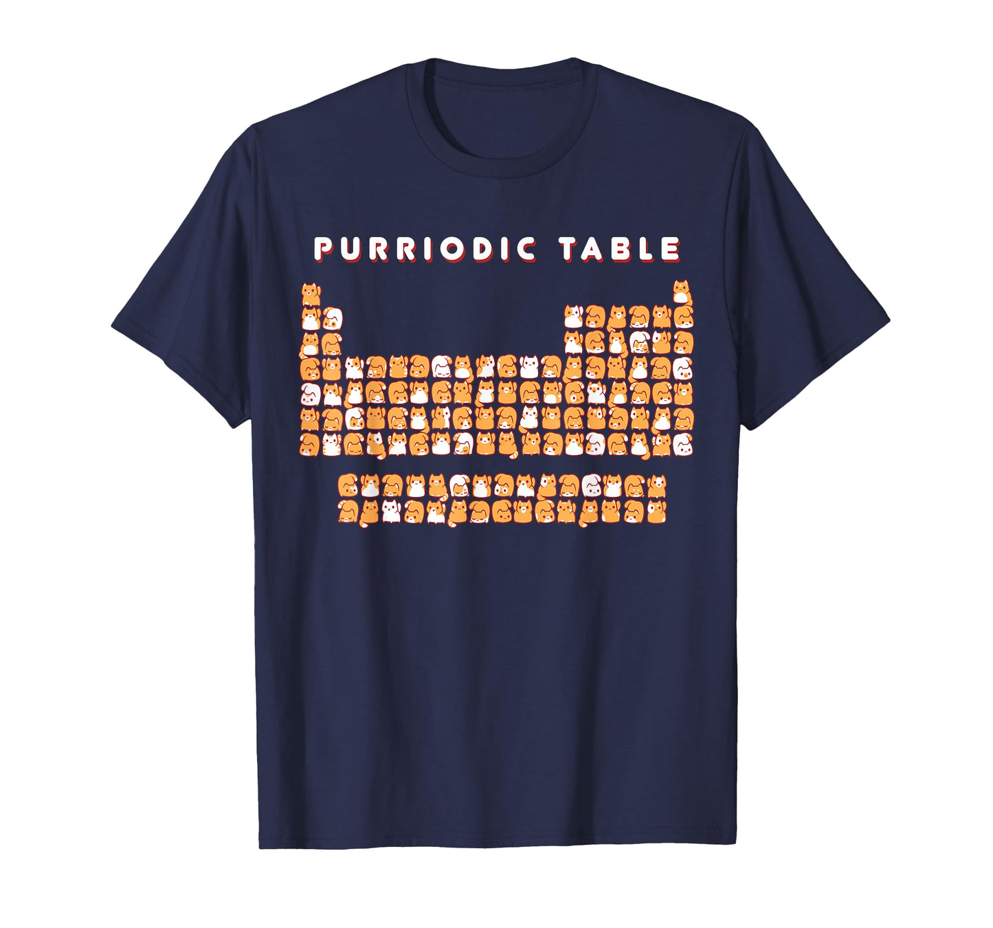 purriodic table cat funny T-Shirt for Men Women Girls Kids