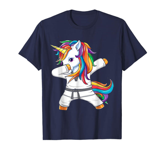 Funny Dabbing Unicorn Brazilian Jiu-Jitsu BJJ Kids Jew Jitsu T-Shirt