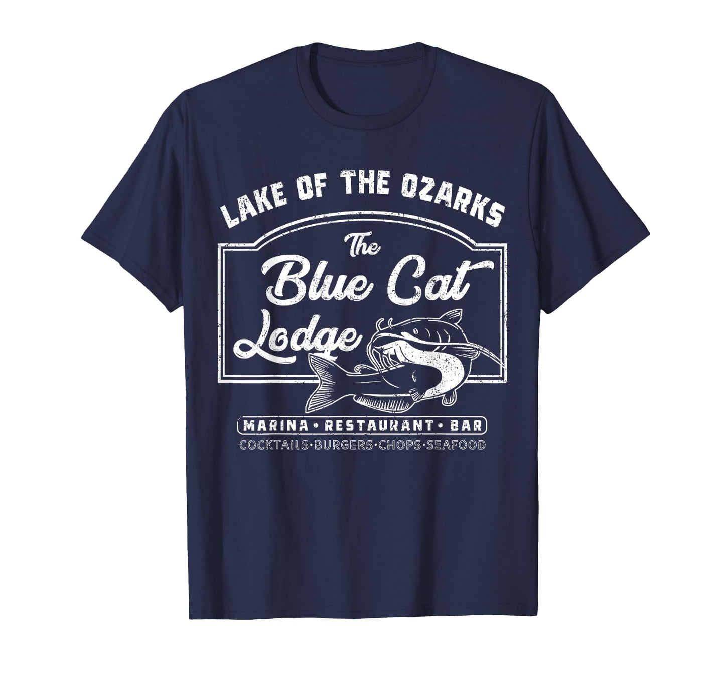 Vintage The Blue Cat Lodge Lake of The Ozarks T-Shirt