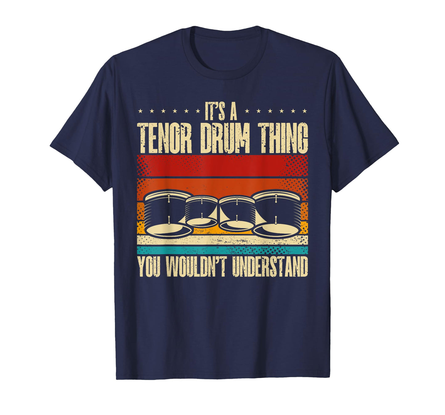 Tenor Drumming Marching Band Percussion Multi Tenor Drum T-Shirt