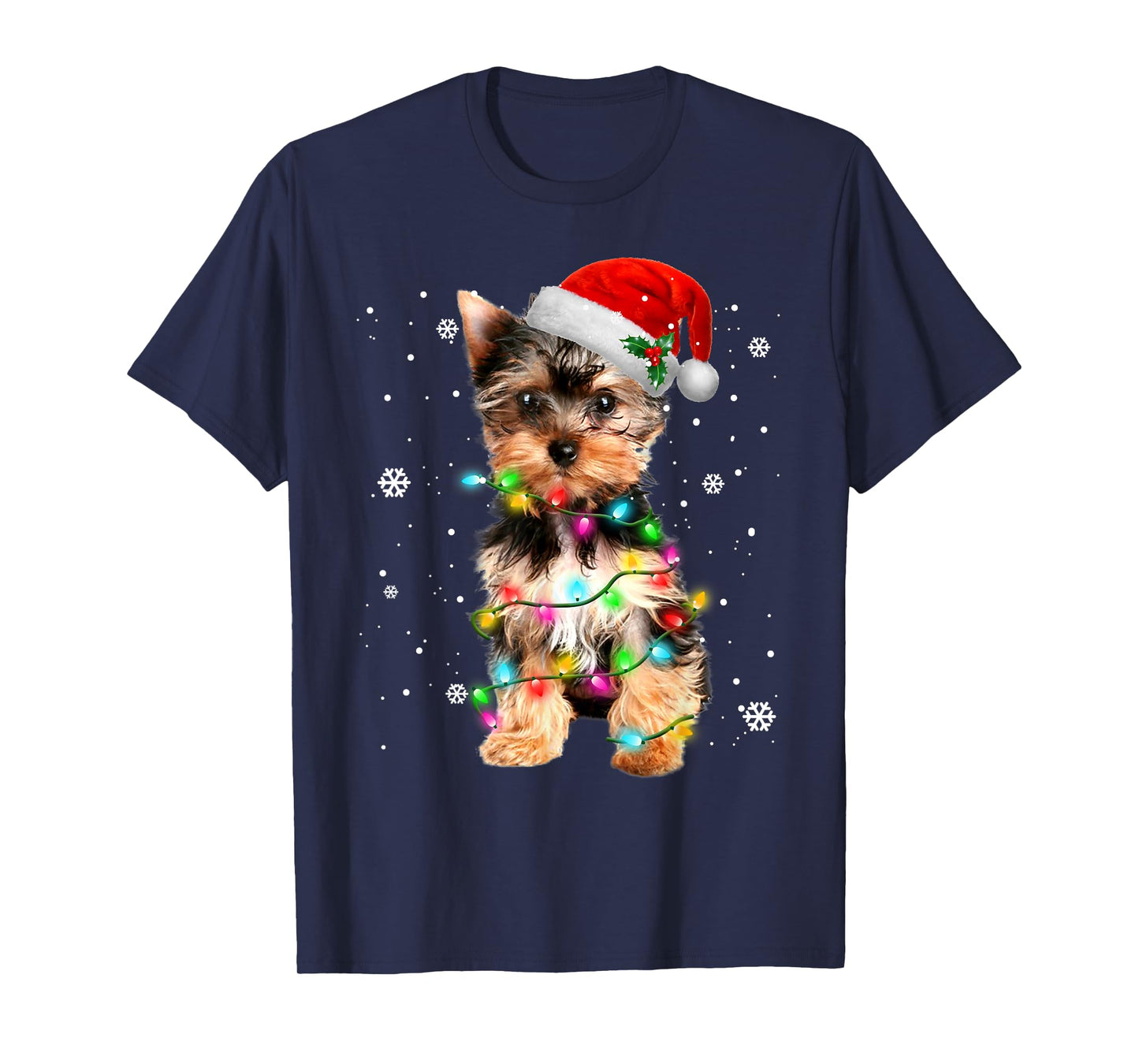 Yorkie Dogs Tree Christmas Sweater Xmas Pet Animal Dog Lover T-Shirt