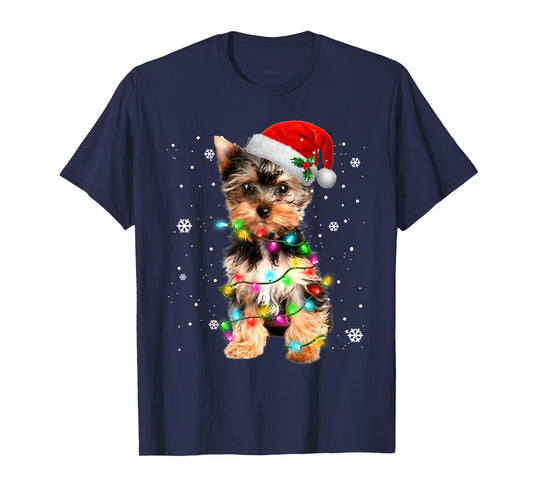Yorkie Dogs Tree Christmas Sweater Xmas Pet Animal Dog Lover T-Shirt