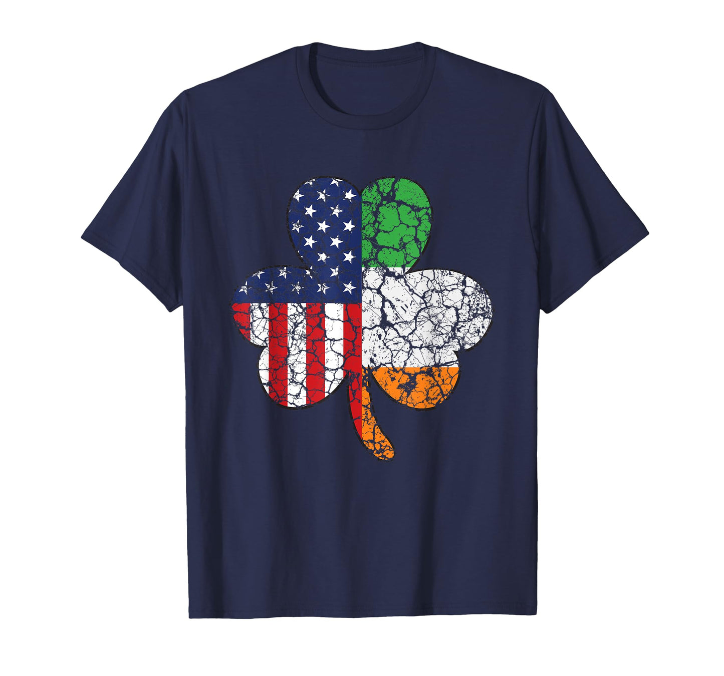 St Patricks Day Irish American Flag Shamrock Women Kids Men T-Shirt