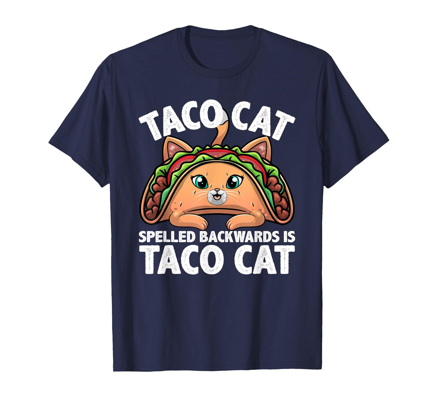 Cute Taco Cat Design For Men Women Kids Taco Mexican Food T-Shirt