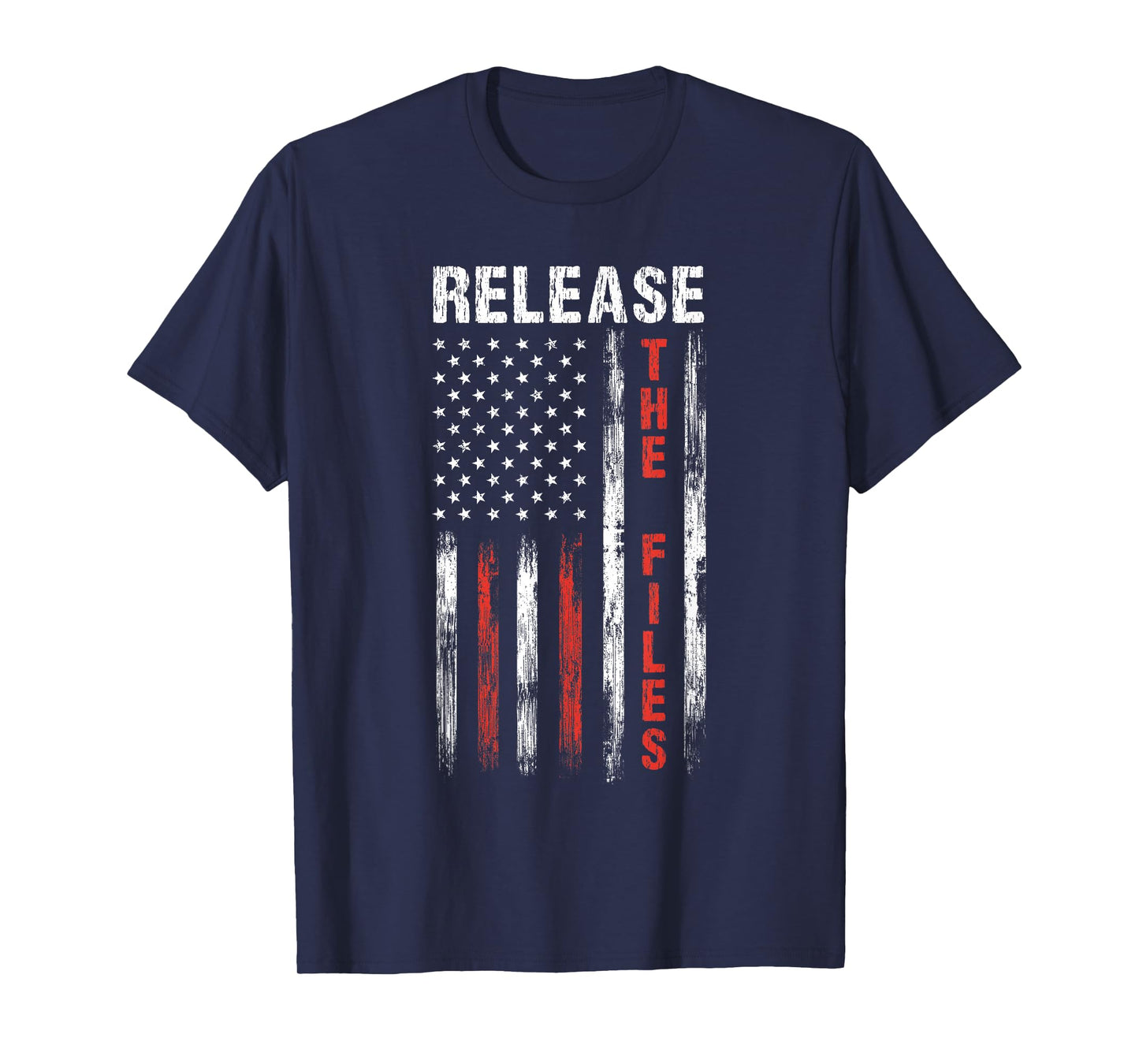 Release The Files Distressed American Flag T-Shirt
