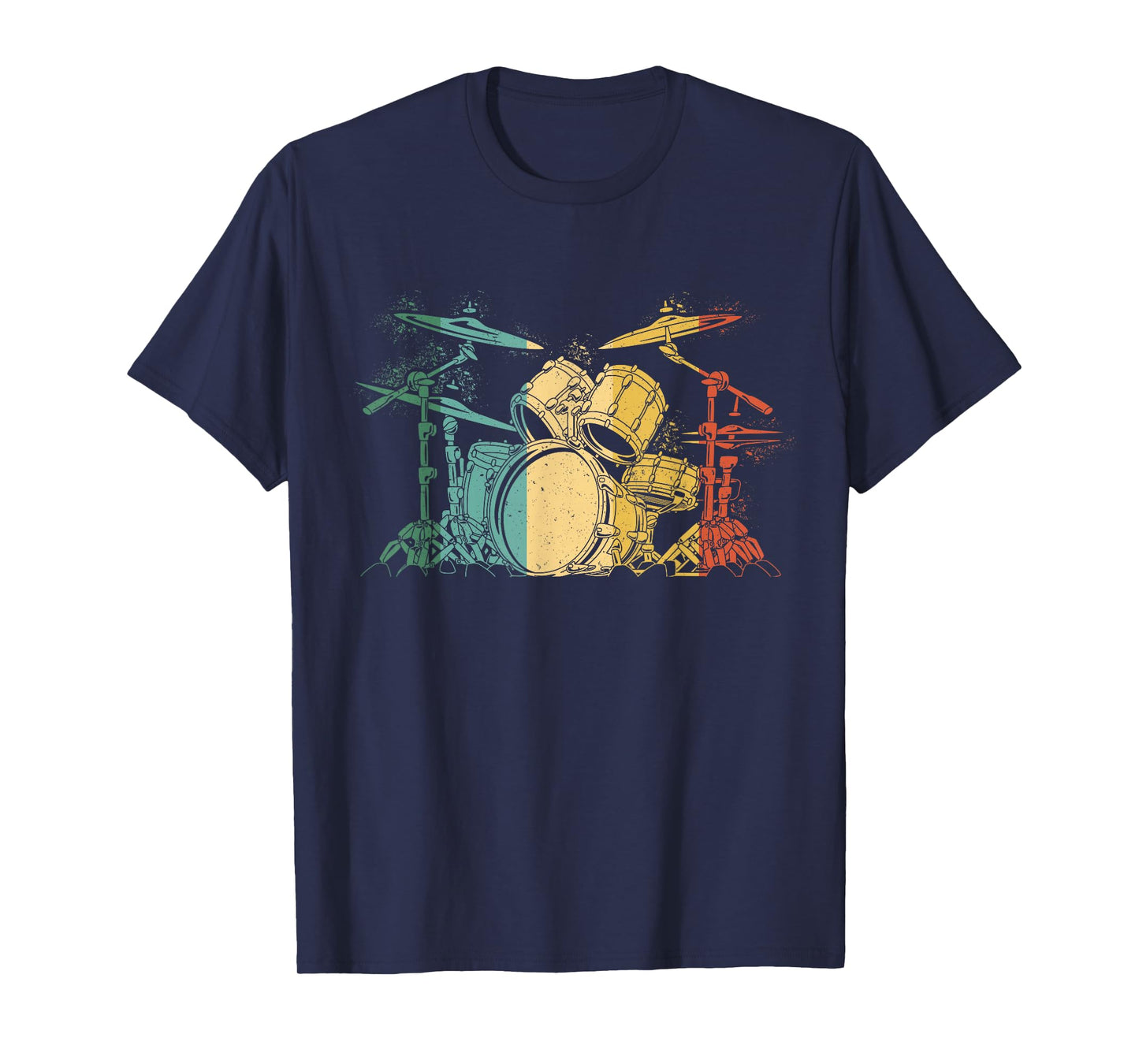 Drummer Retro Vintage Drum Set Drummers Men Drumming T-Shirt