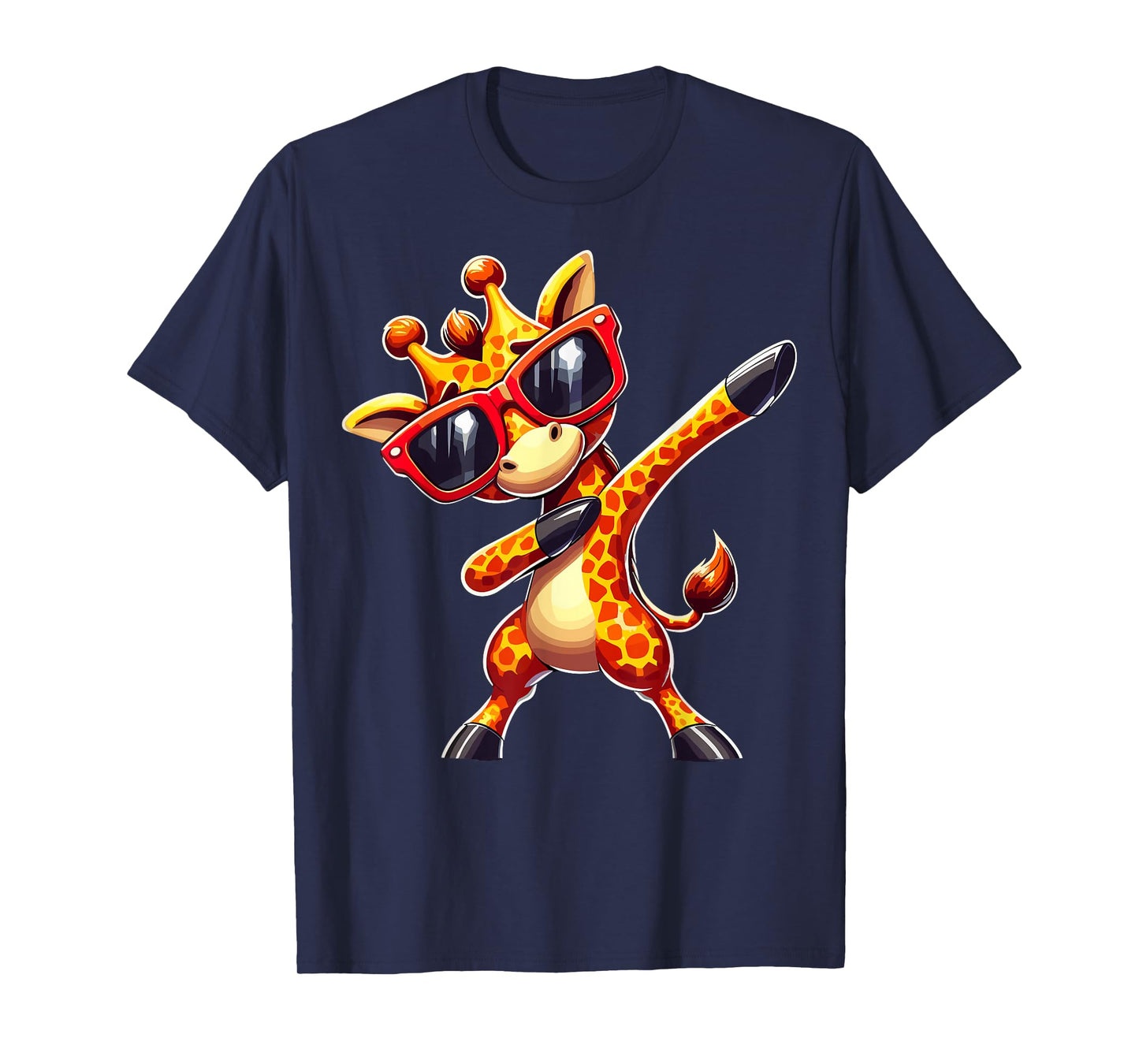Dabbing Giraffe with Sunglasses T-Shirt