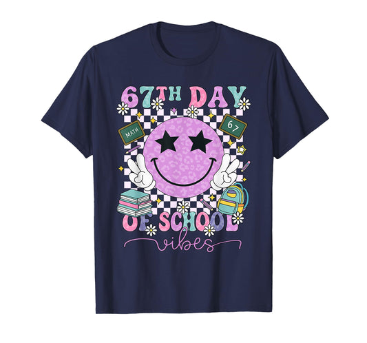 67th Day of School Vibes Funny Six Seven 67 Meme Slang T-Shirt