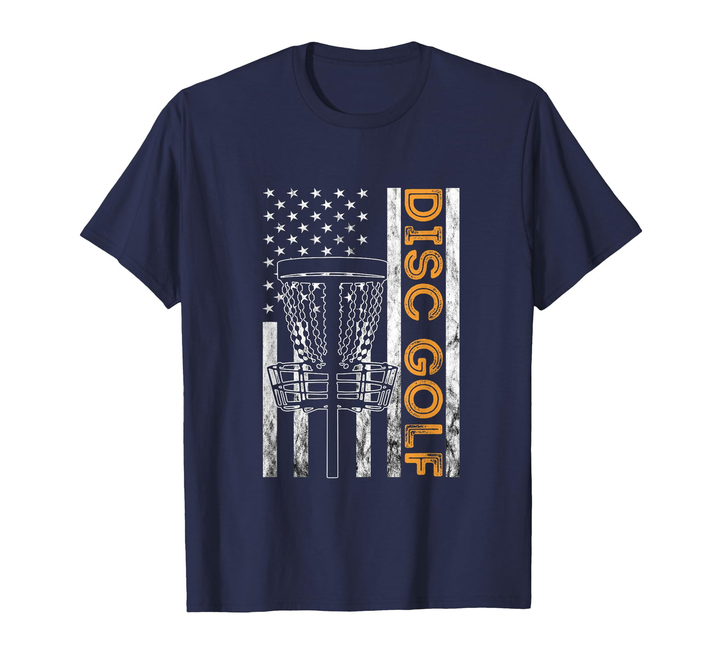 Disc Golf USA Flag America Frisbee Golf Disc Golf Player T-Shirt for Women Kids Men