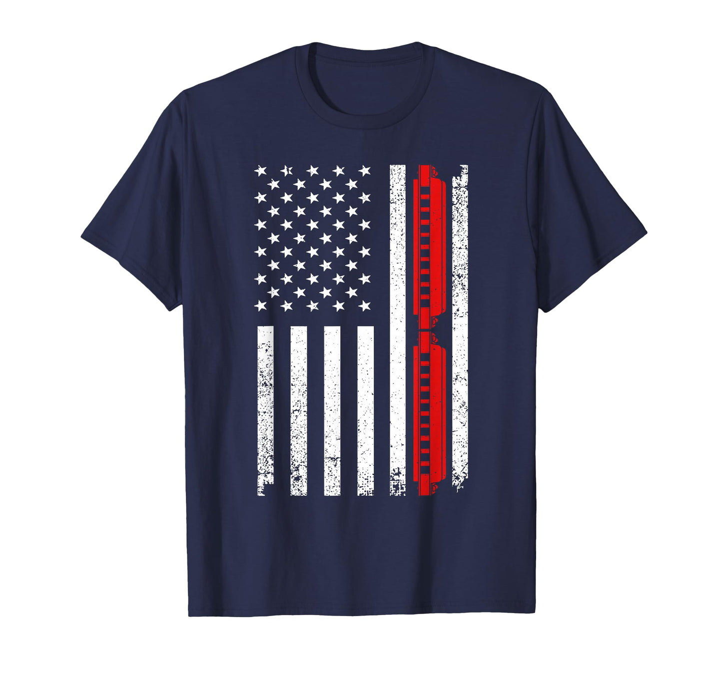 Harmonica Art For Men Women Harmonicist Blues Music Lovers T-Shirt