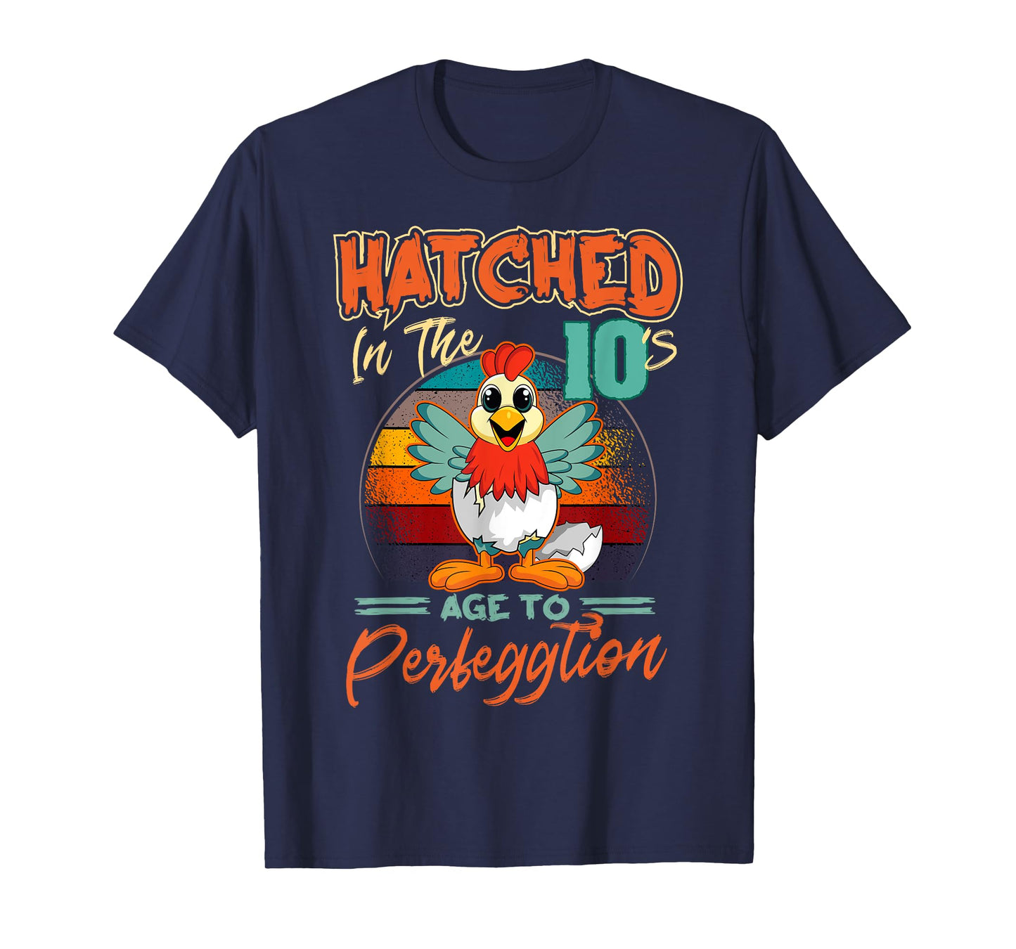 Chicken 10th Birthday Perfeggtion Chick Barnyard Farm Barn T-Shirt
