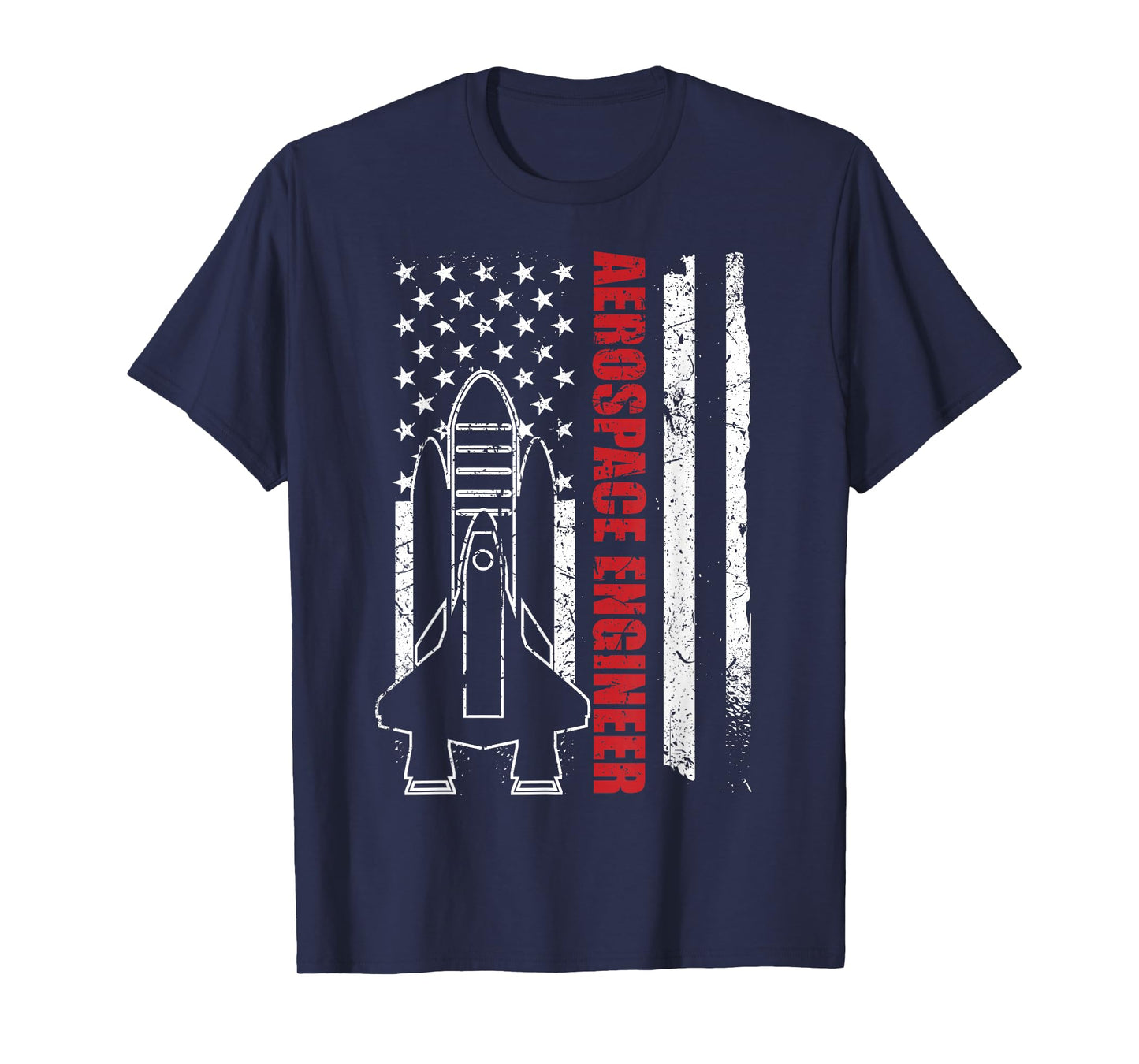 Vintage USA Aerospace Engineer American Flag T-Shirt