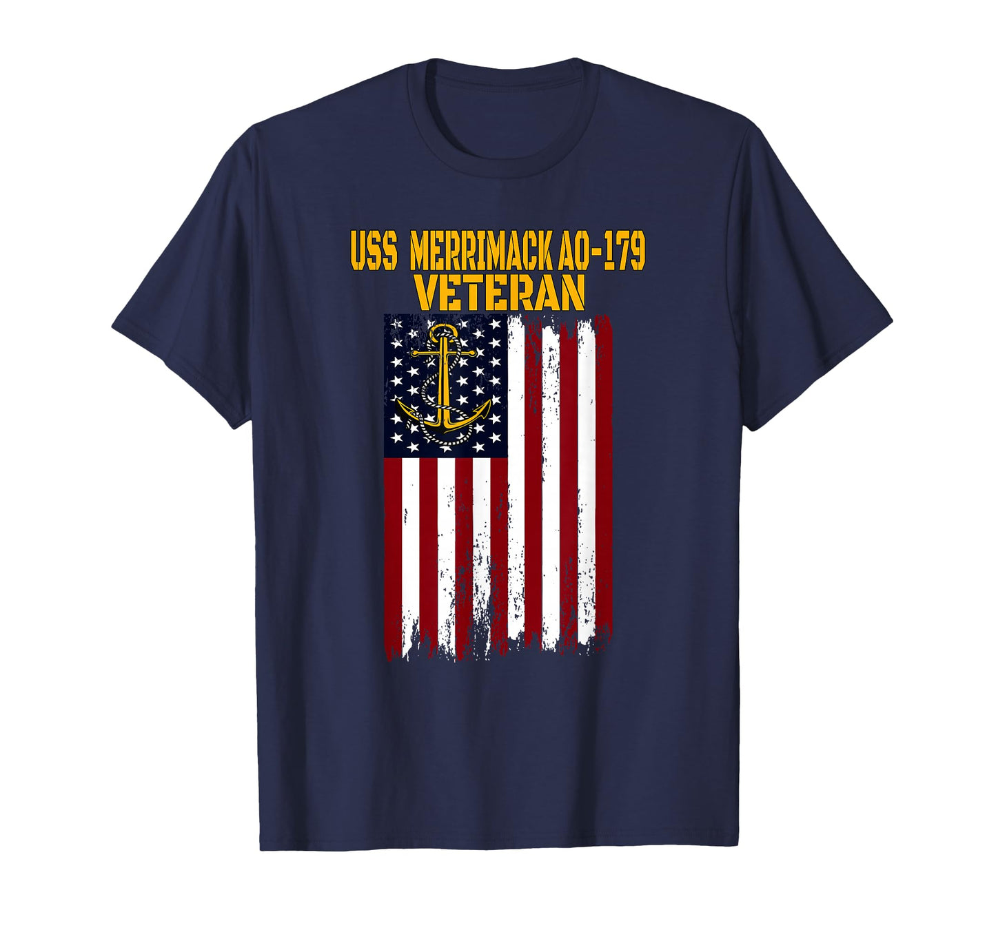 USS Merrimack AO-179 Replenishment Oiler Ship Veterans Day T-Shirt