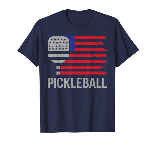 Pickleball American Flag Pickleball Flag Pickleball US Flag T-Shirt