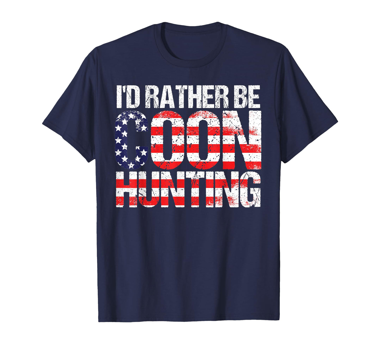 Coon Hunting Shirt American Flag Funny Raccoon Hunting T-Shirt