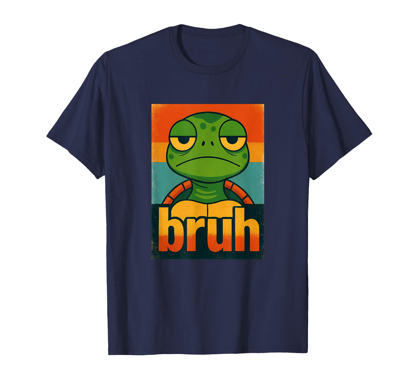 Bruh Turtle – Funny Retro Grumpy Animal Mood Turtle T-Shirt