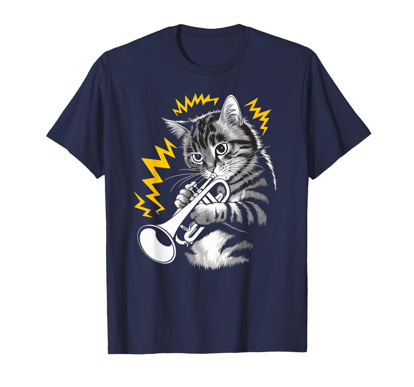 Rockstar Trumpeter Cat on Cat Trumpet T-Shirt