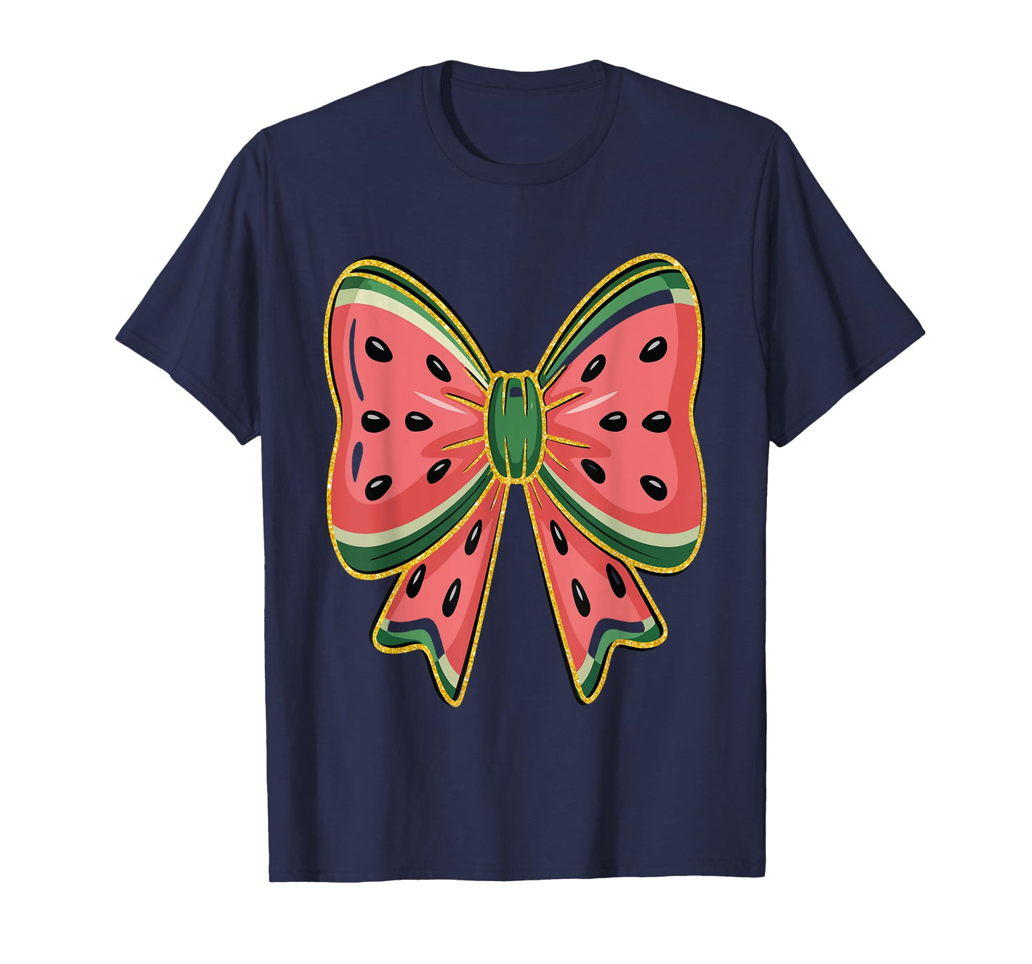 Coquette Watermelon Bow Shirt Cute Summer Cold Fruit Graphic T-Shirt