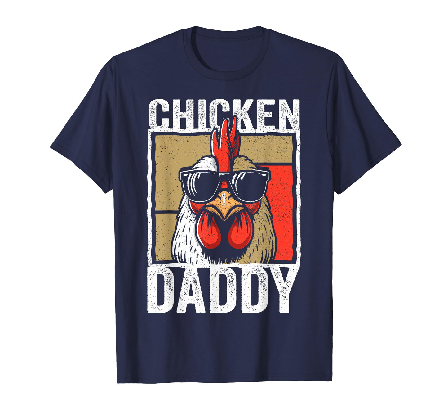 Chicken Daddy Rooster Farmer Funny Fathers Day For Men T-Shirt