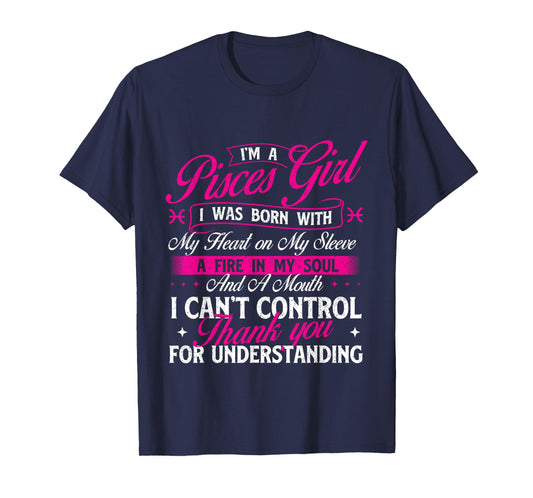 I'm a Pisces Girl - Birthday Zodiac Sign Astrology Symbol T-Shirt