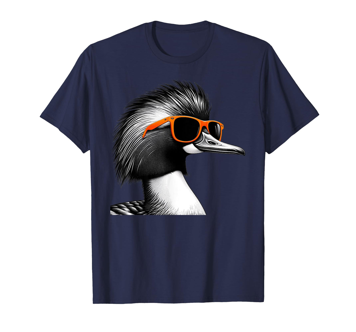 Cool Merganser Bird Wearing Sunglasses Graphic Art T-Shirt