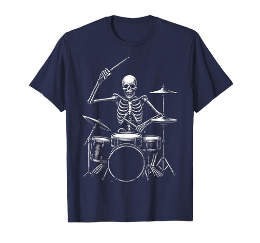 Skeleton Drummer Drums T-Shirt