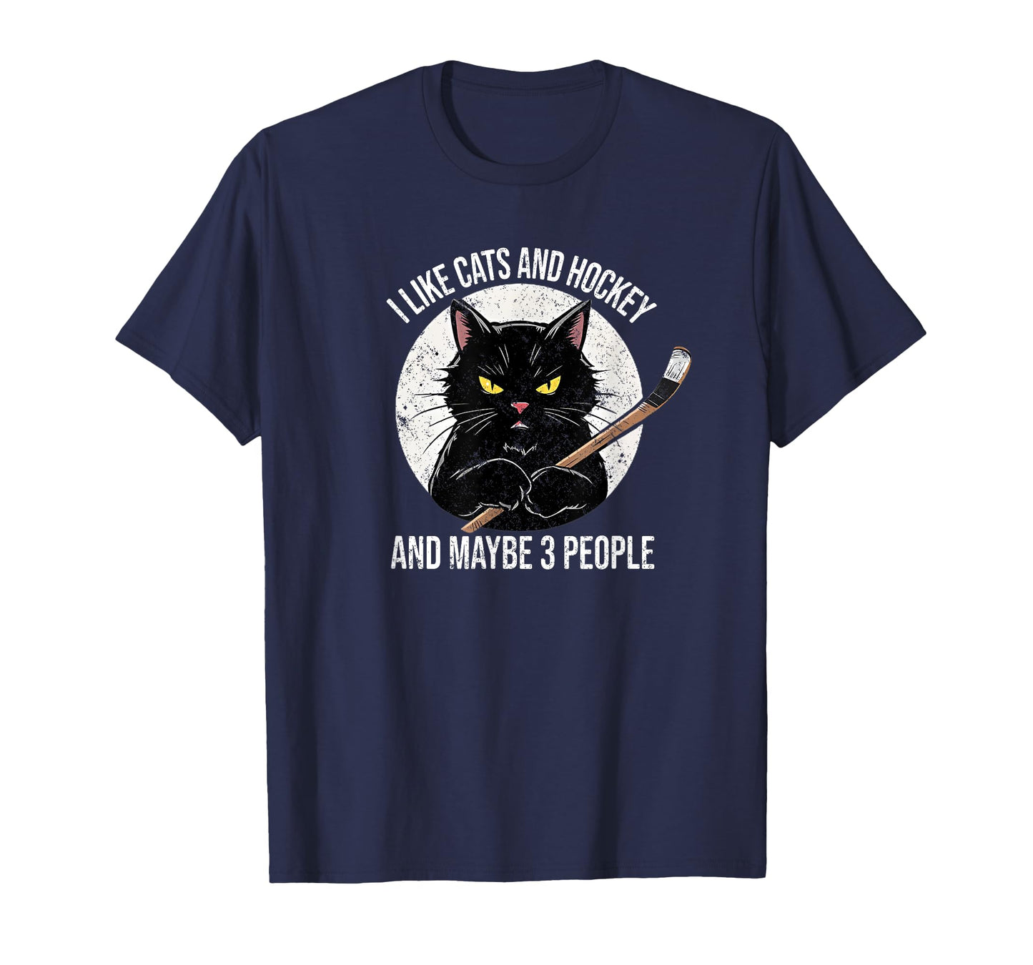 I like cats and hockey and maybe 3 people T-Shirt