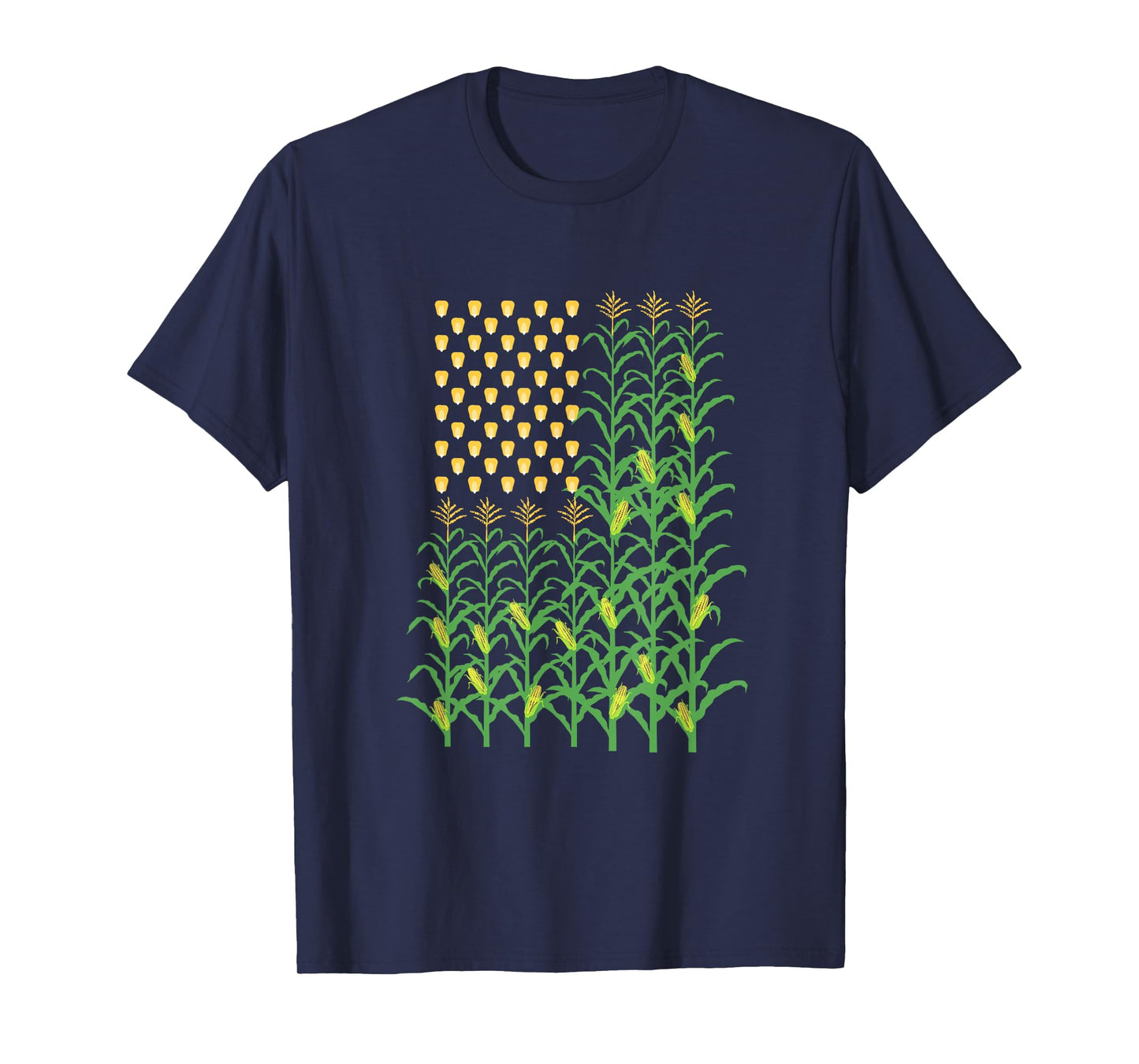 Corn Farmer - American Flag Crop Farmers Farm Farming Gift T-Shirt