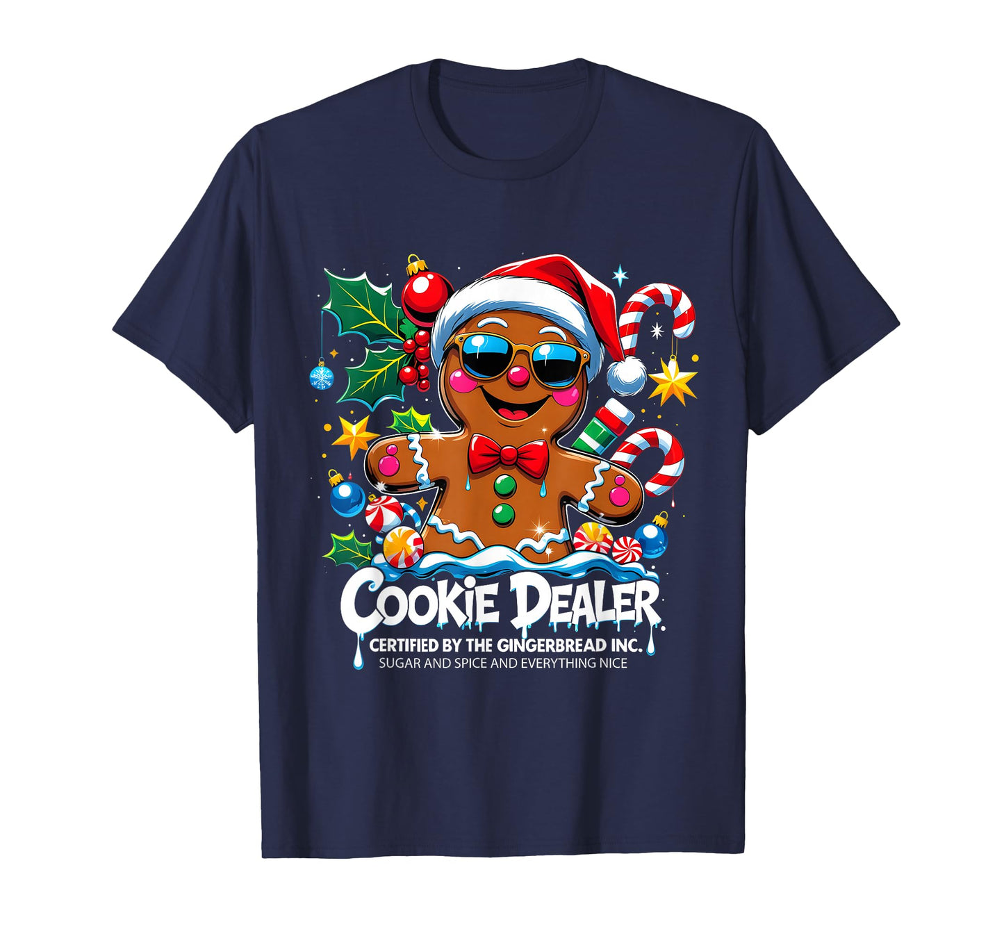 Cookie Dealer Funny Gingerbread Christmas Art T-Shirt