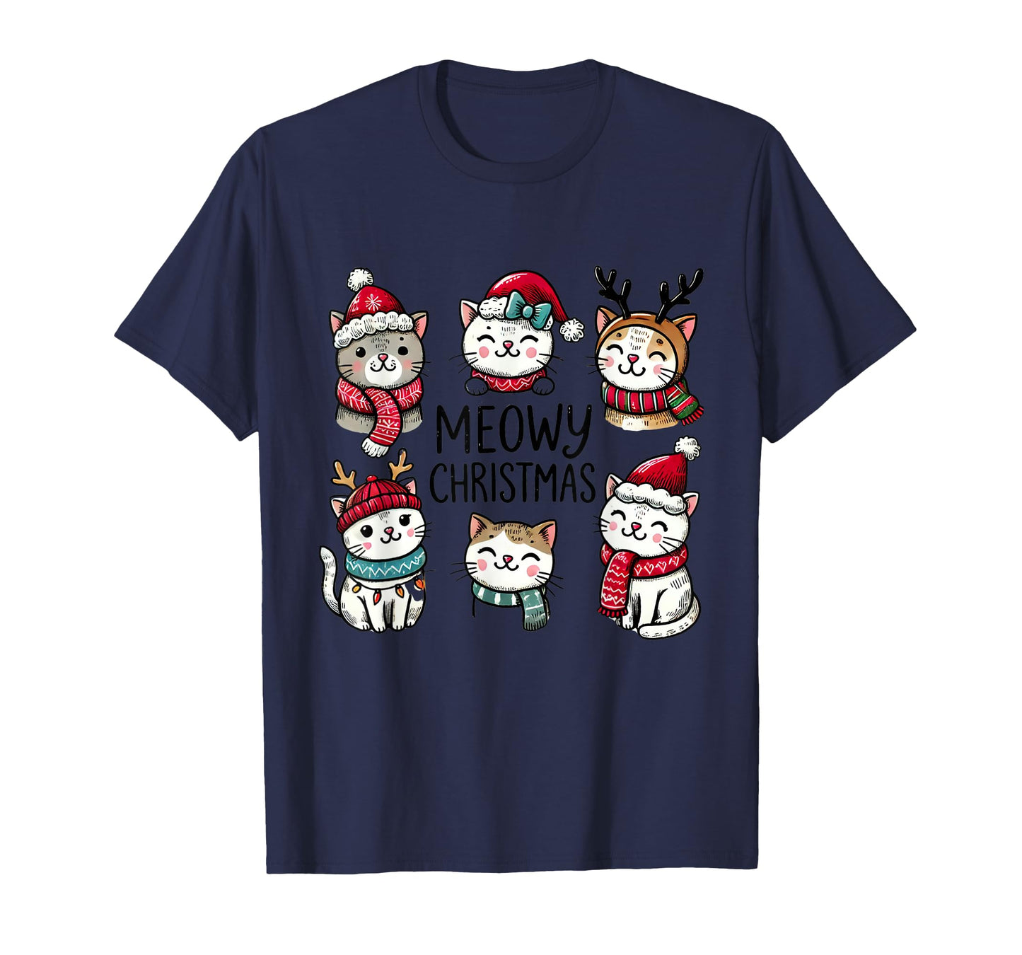 Catmas Cat Christmas Meowy Christmas T-Shirt