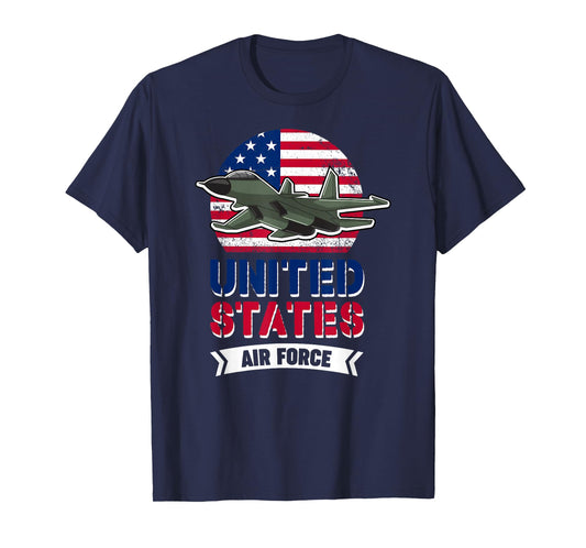 United States Air Force | US American Flag | Plane Fighter T-Shirt