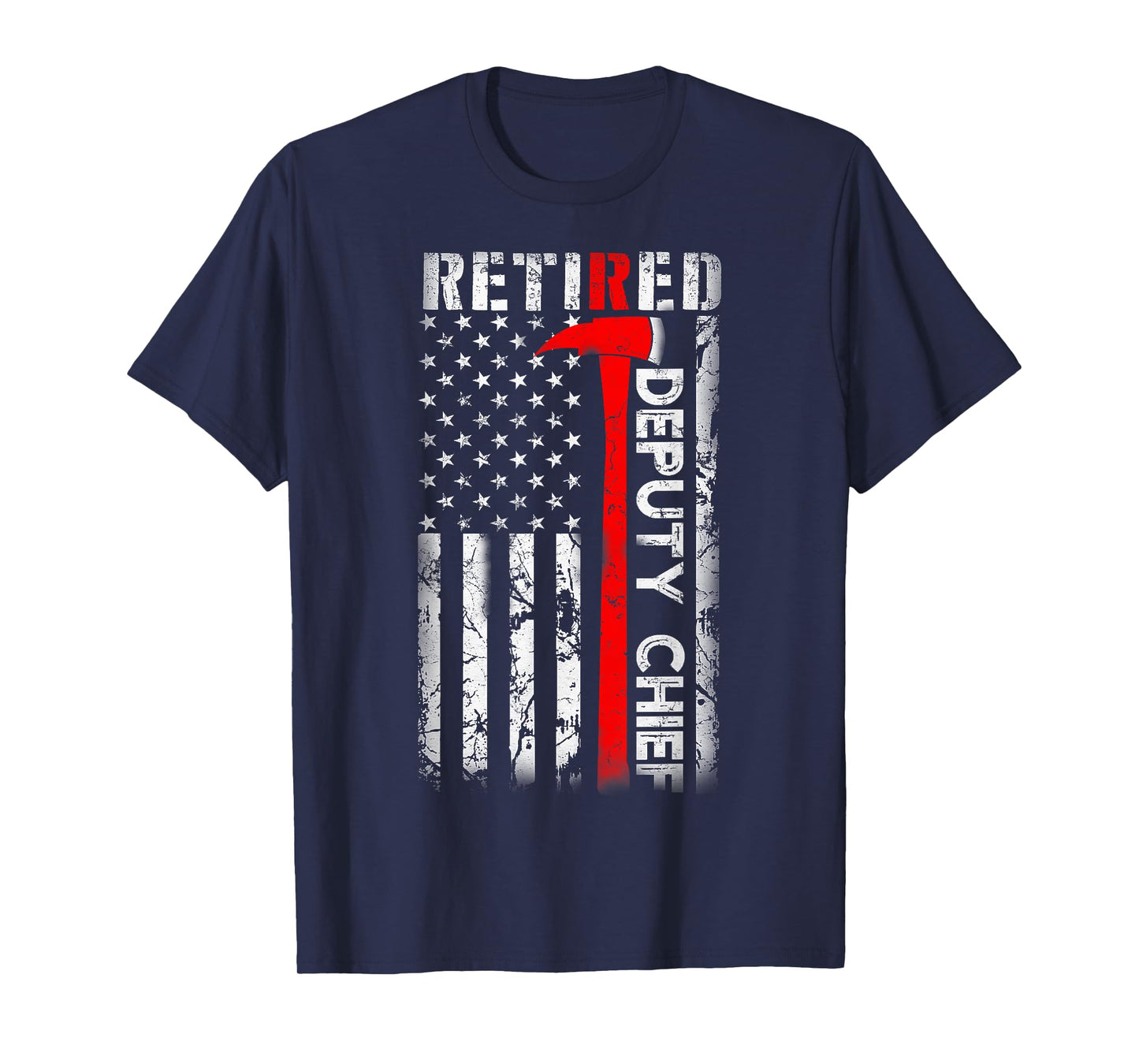 Retired Deputy Fire Chief Fireman Retirement UAS flag Gifts T-Shirt