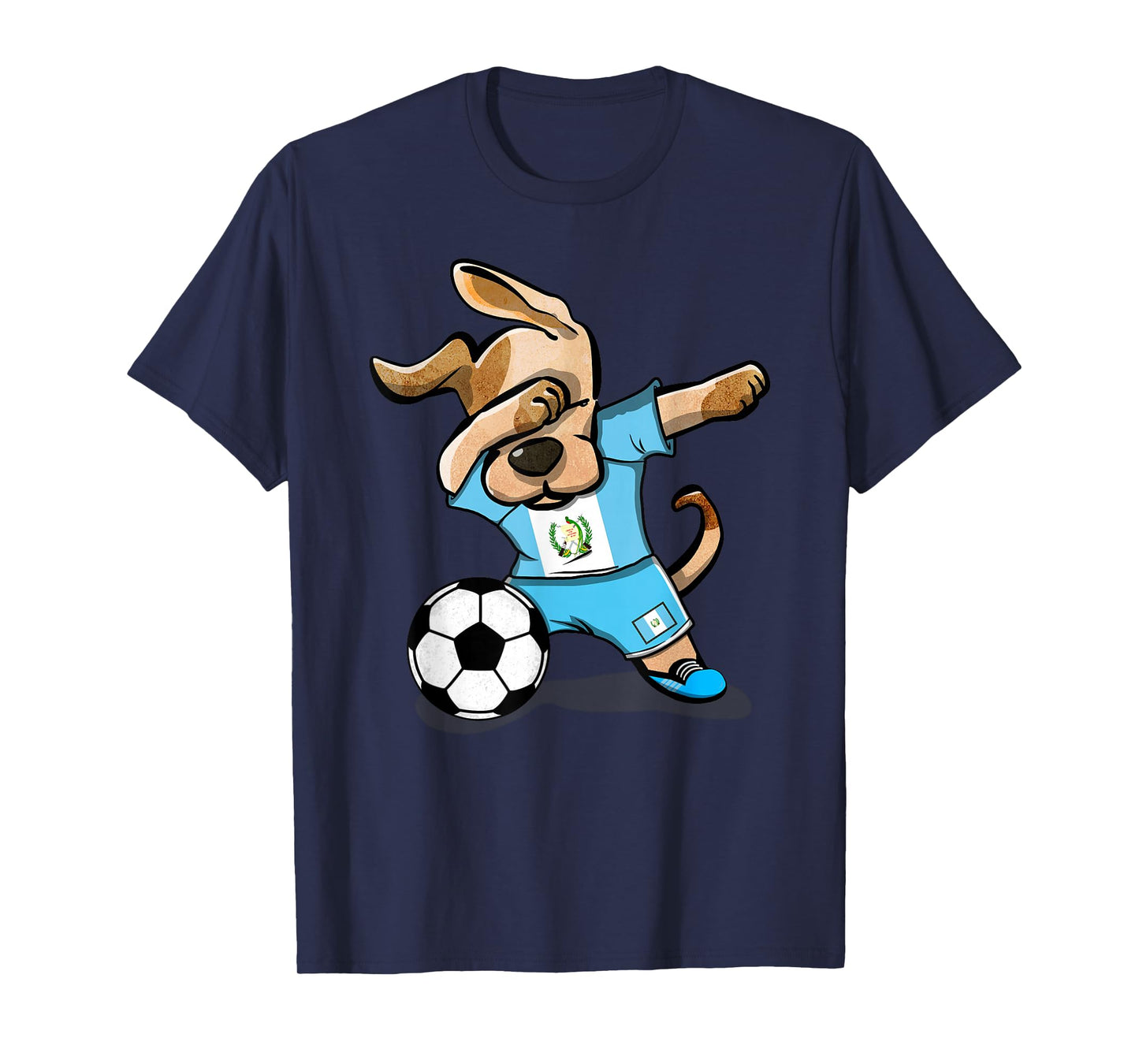 Dabbing Dog Guatemala Soccer Guatemalan Flag Football Lovers T-Shirt